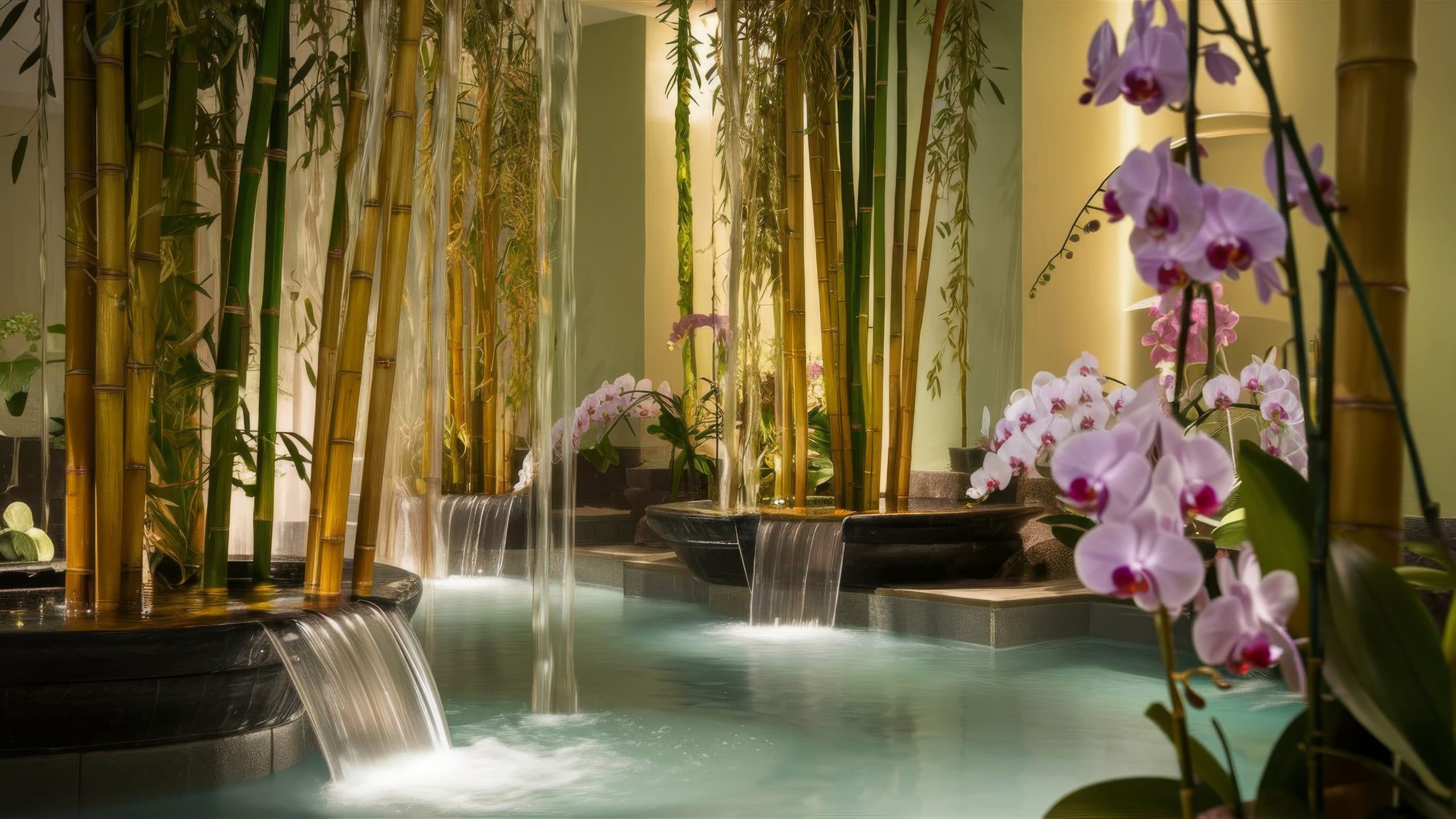 Relaxing spa ambiance